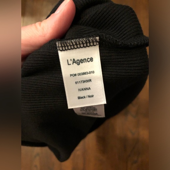L'AGENCE Women's S Ivanna Midi Tank Bodycon Scoop Neckline Dress in Black - EUC! - Picture 9 of 13
